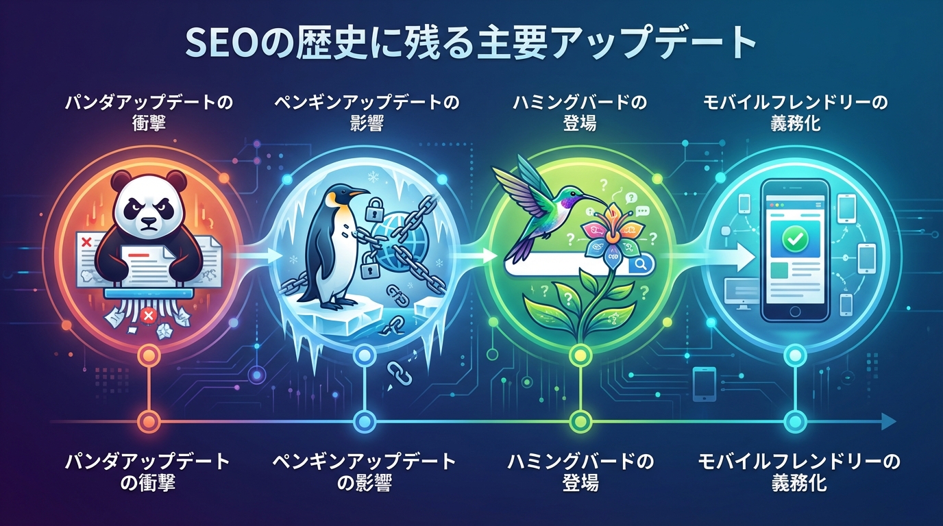 SEOの歴史に残る主要アップデート