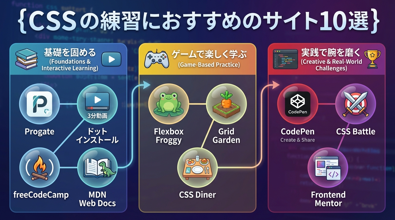 CSSの練習におすすめのサイト10選