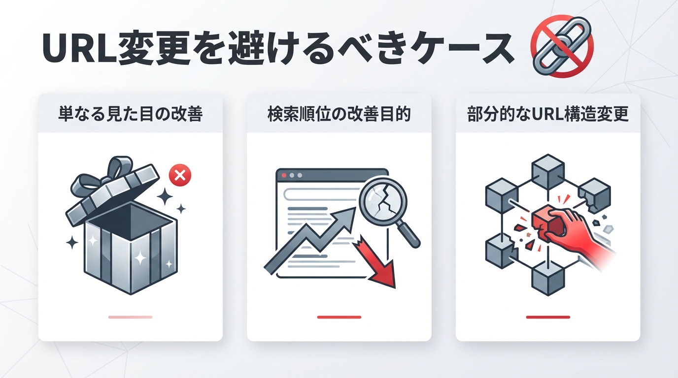 URL変更を避けるべきケース