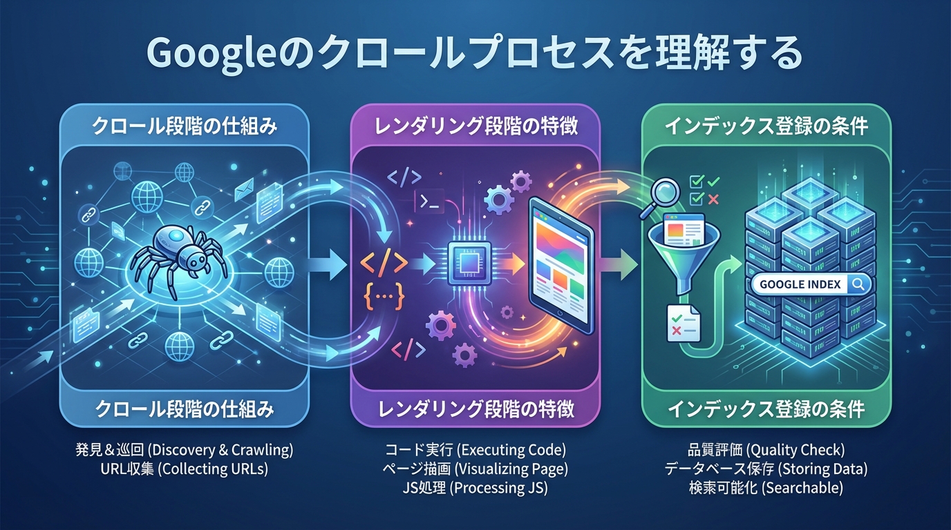 Googleのクロールプロセスを理解する