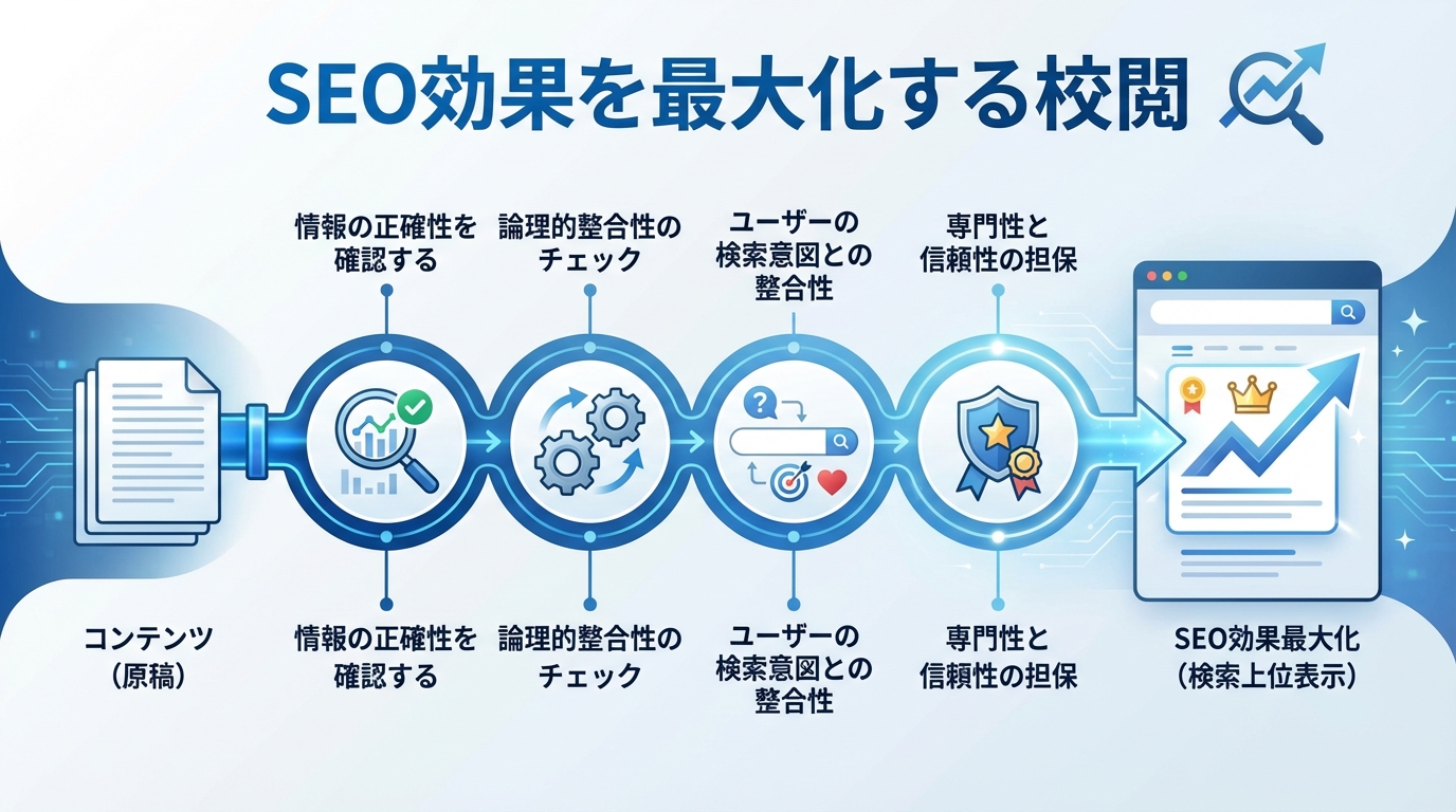 SEO効果を最大化する校閲
