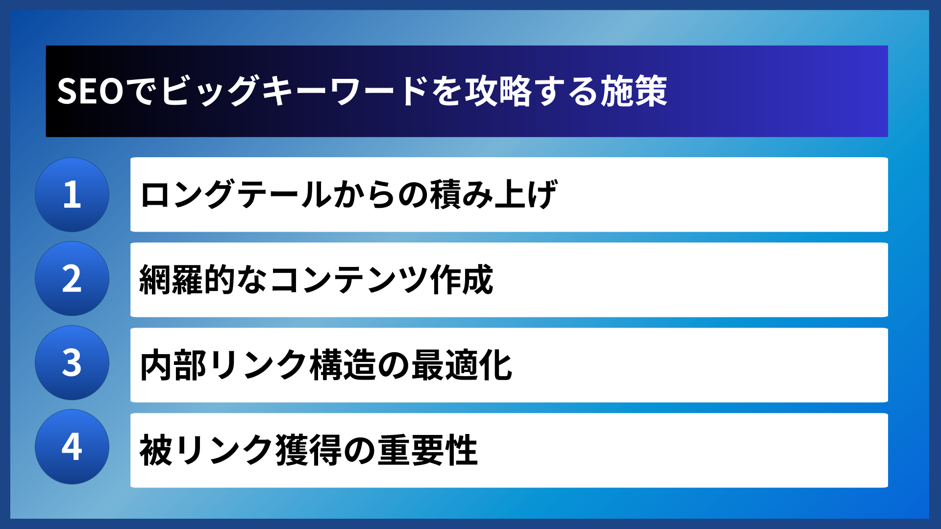 SEOでビッグキーワードを攻略する施策