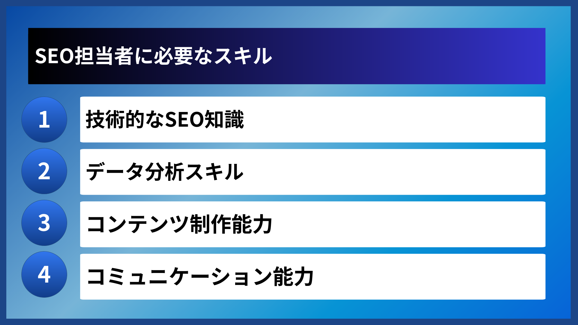 SEO担当者に必要なスキル