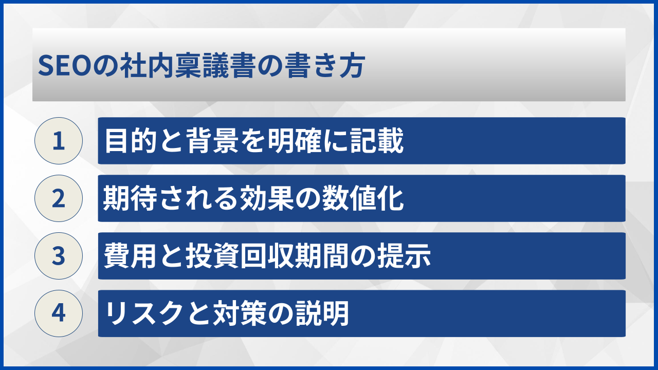 SEOの社内稟議書の書き方