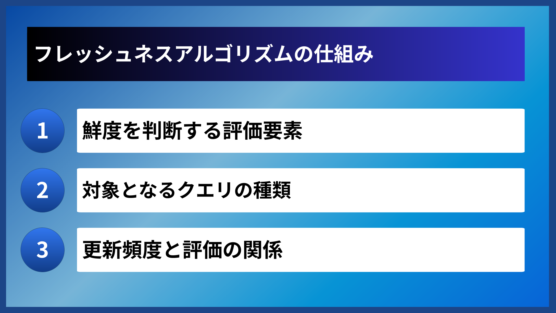 フレッシュネスアルゴリズムの仕組み