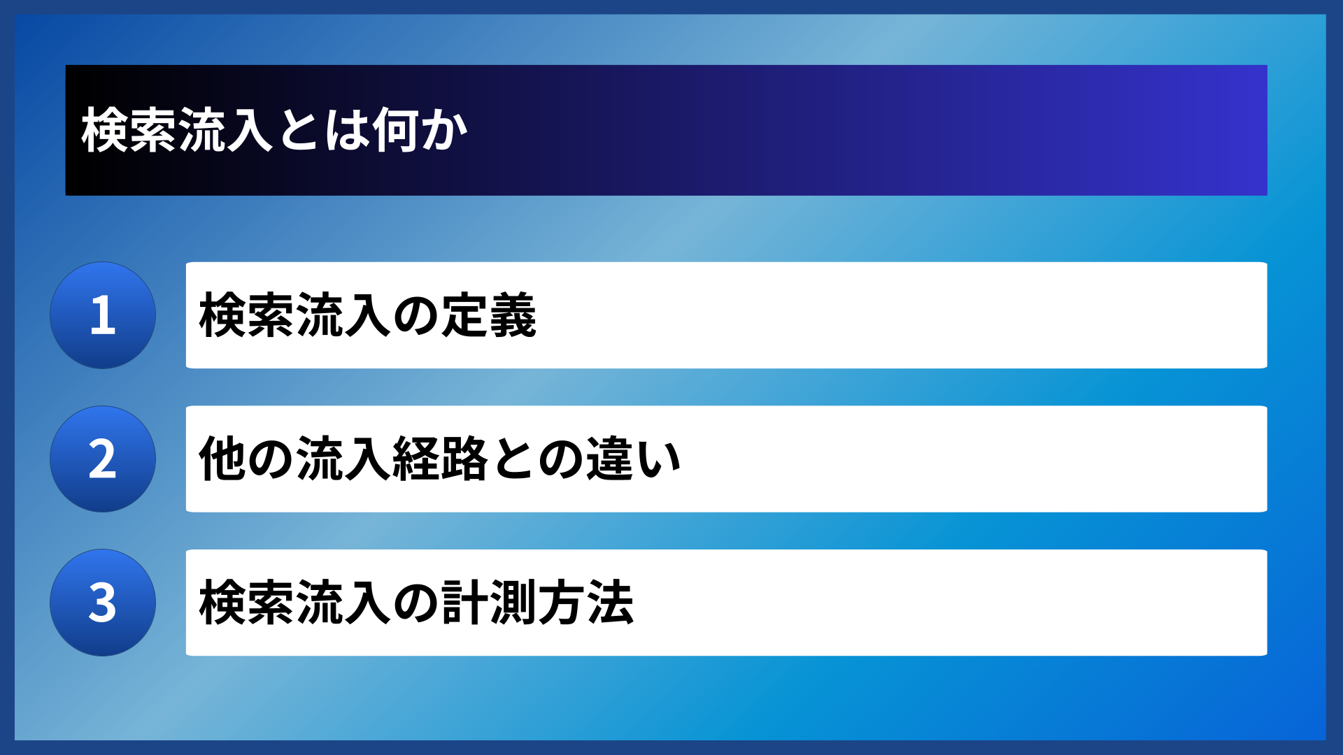 検索流入とは何か