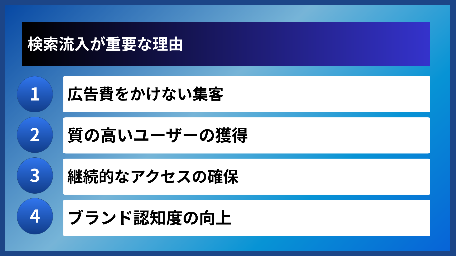 検索流入が重要な理由