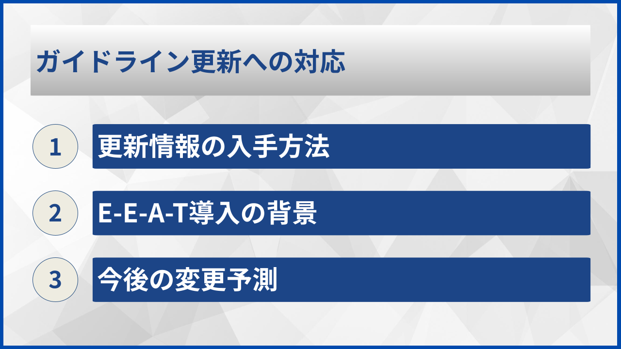 ガイドライン更新への対応