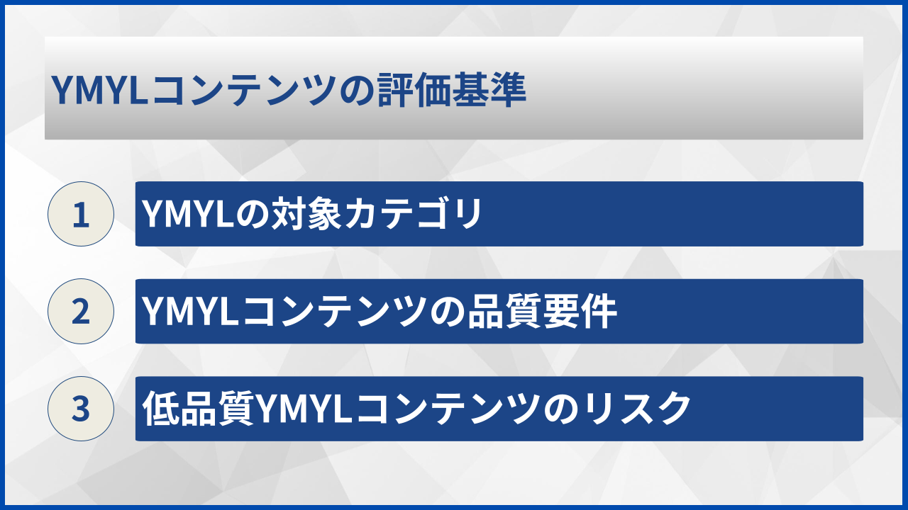 YMYLコンテンツの評価基準