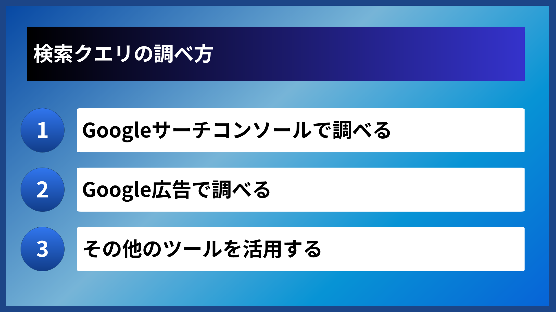 検索クエリの調べ方