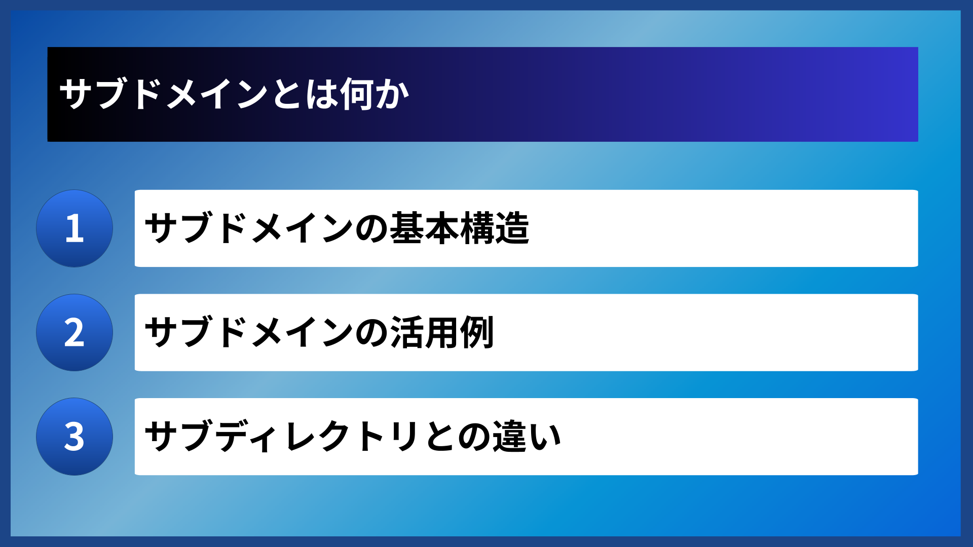サブドメインとは何か