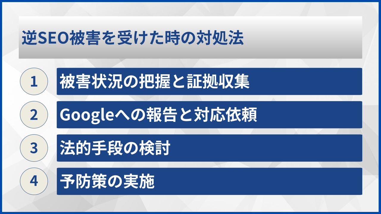 逆SEO被害を受けた時の対処法