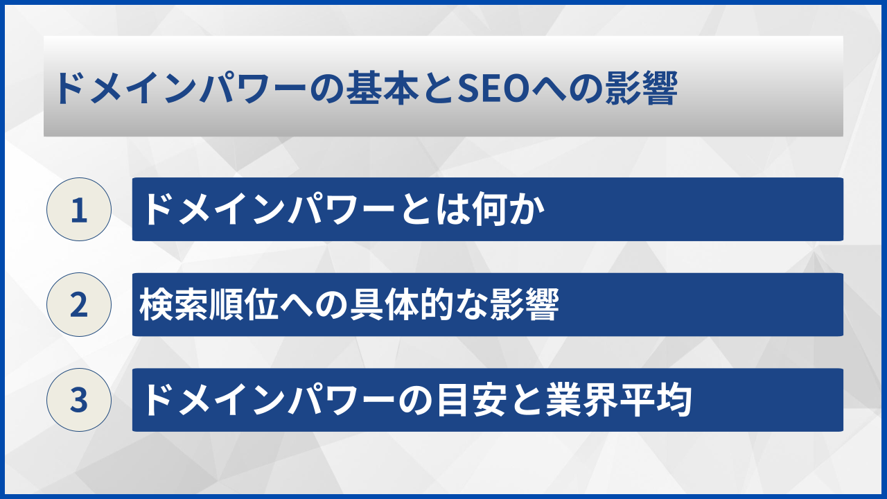 ドメインパワーの基本とSEOへの影響