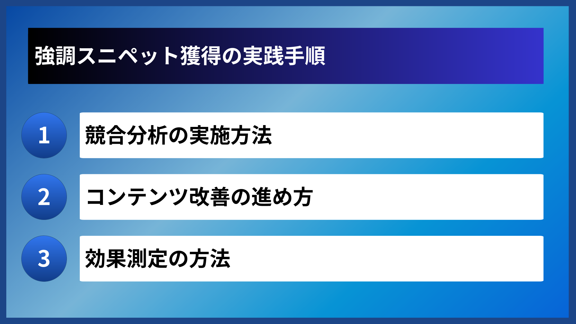 強調スニペット獲得の実践手順