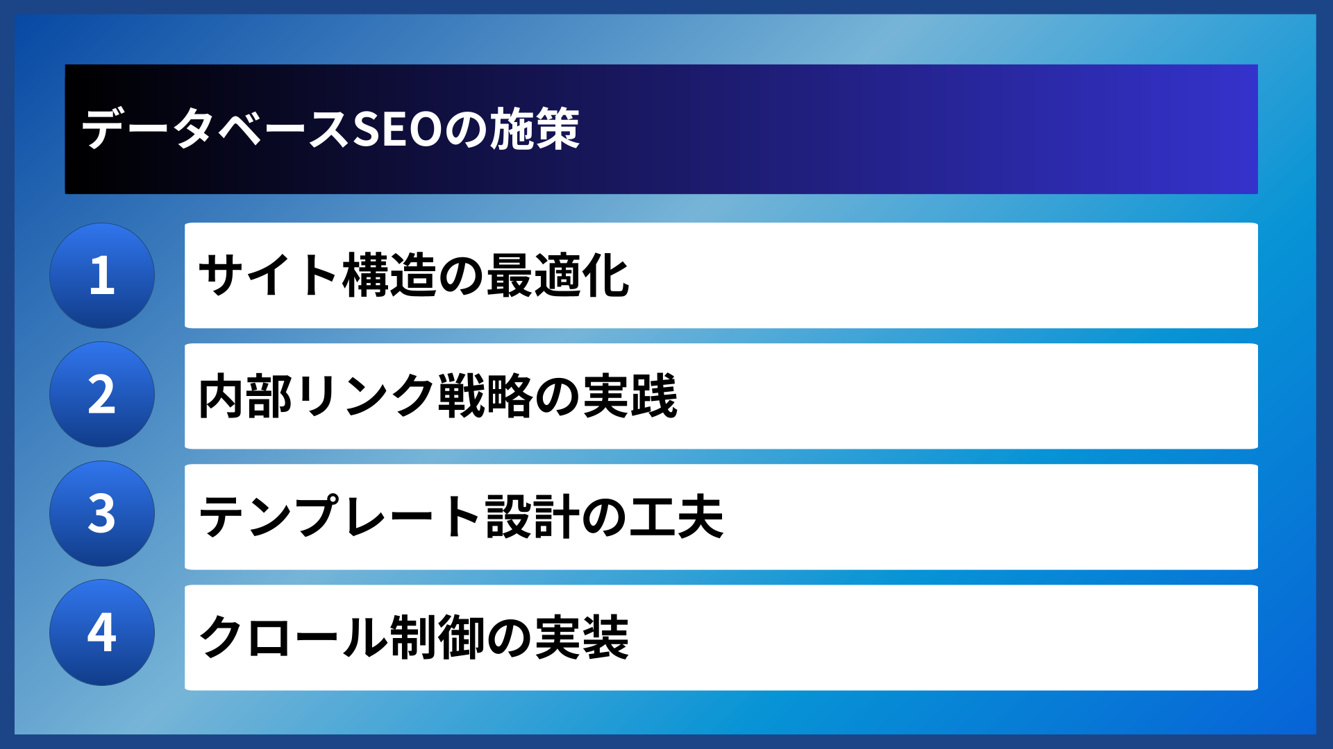 データベースSEOの施策