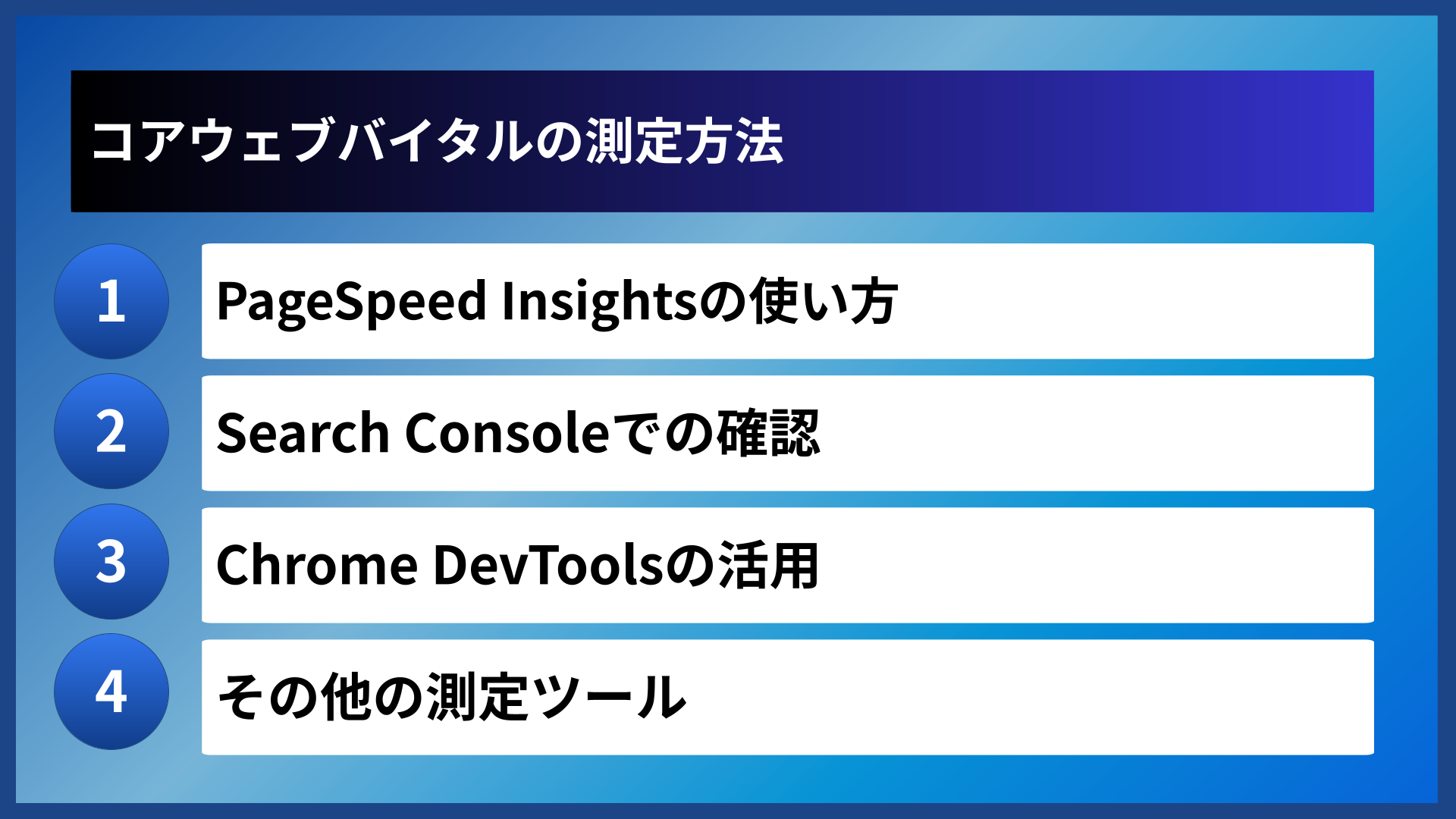 コアウェブバイタルの測定方法