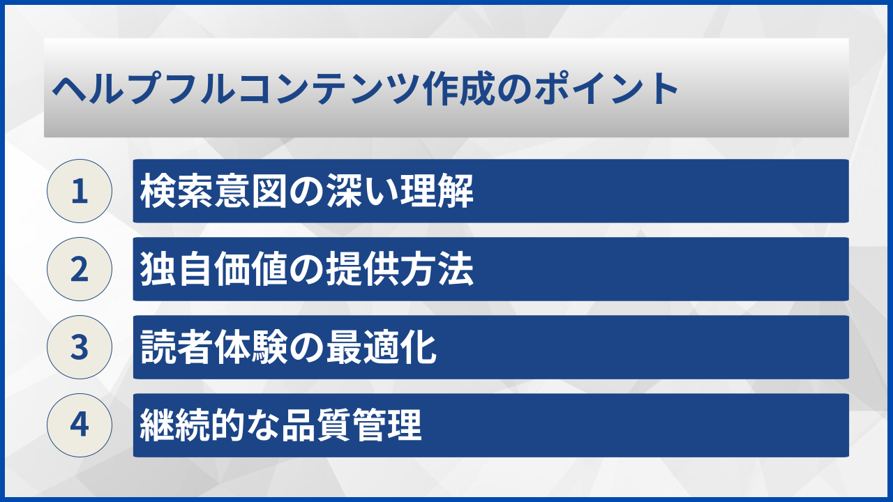 ヘルプフルコンテンツ作成のポイント