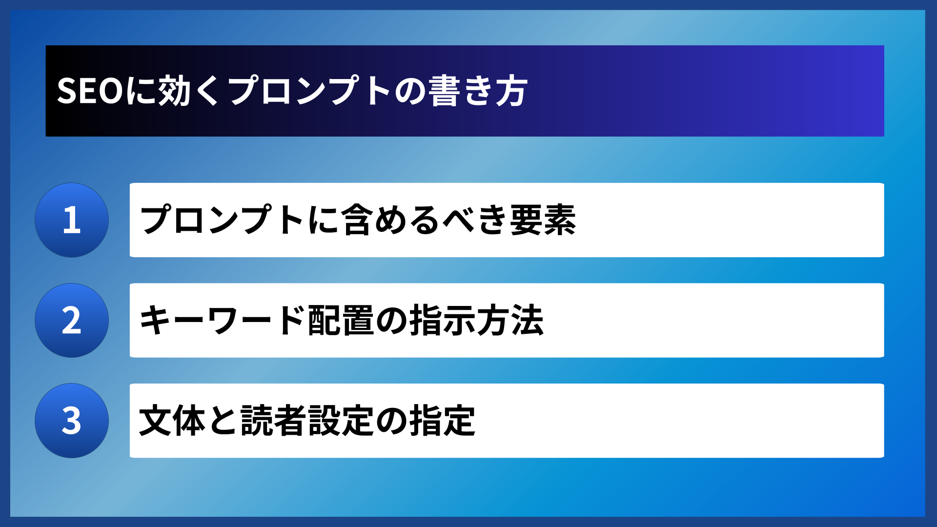 SEOに効くプロンプトの書き方