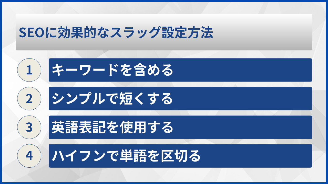 SEOに効果的なスラッグ設定方法