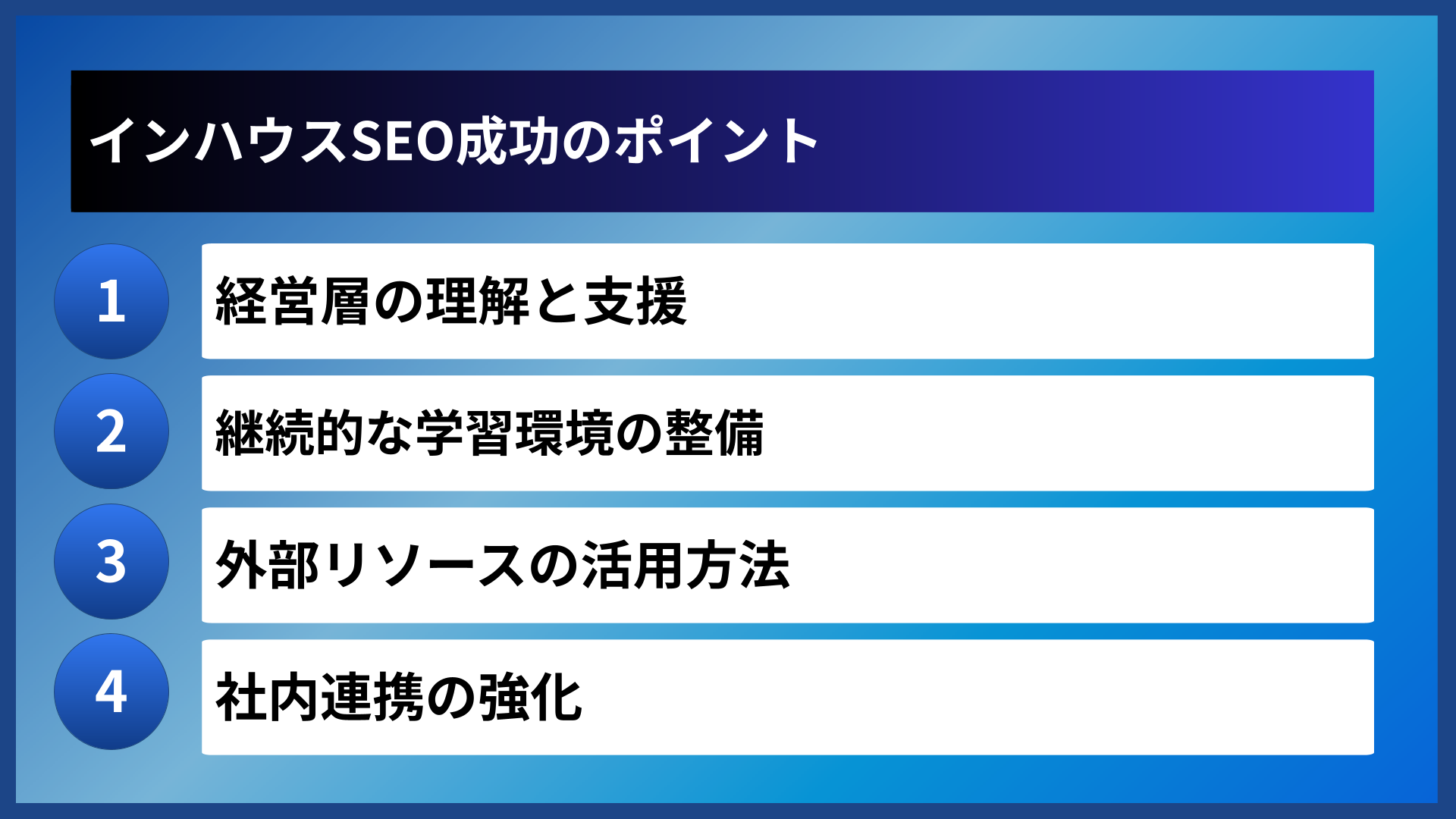 インハウスSEO成功のポイント