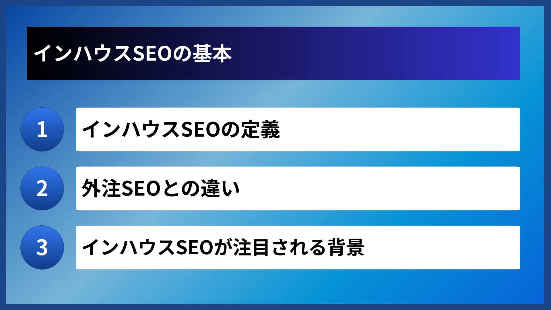 インハウスSEOの基本