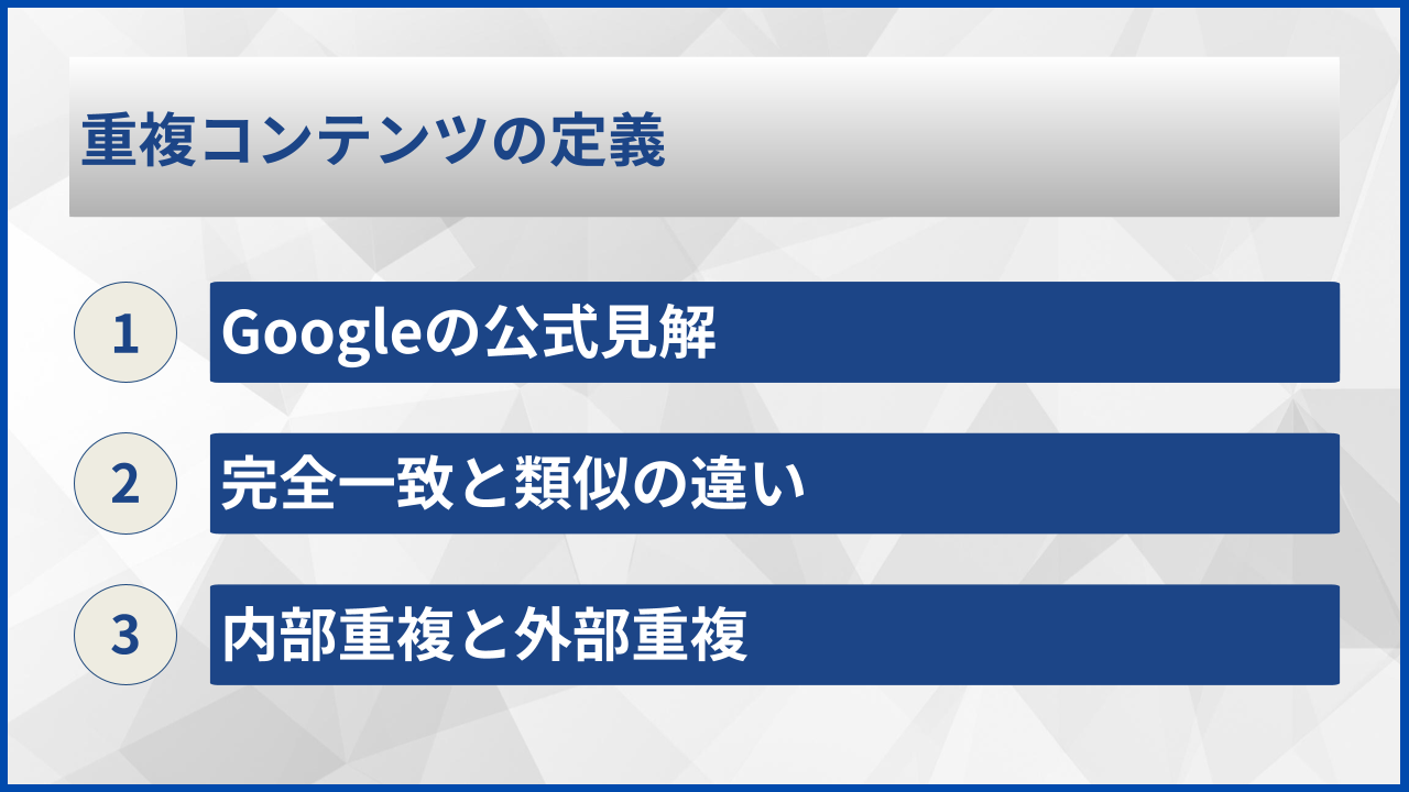 重複コンテンツの定義