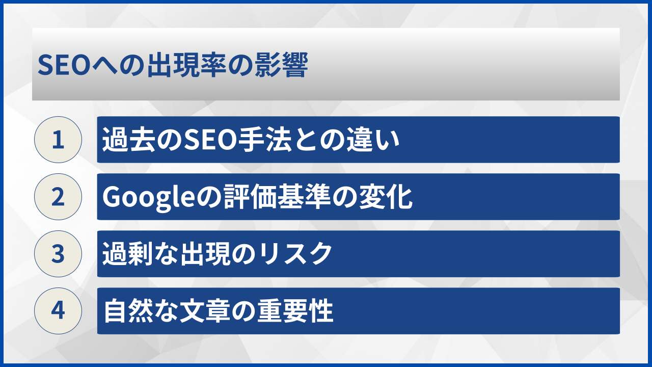 SEOへの出現率の影響