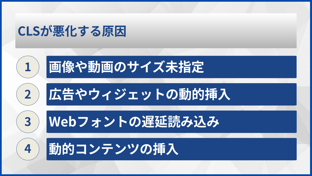 CLSが悪化する原因