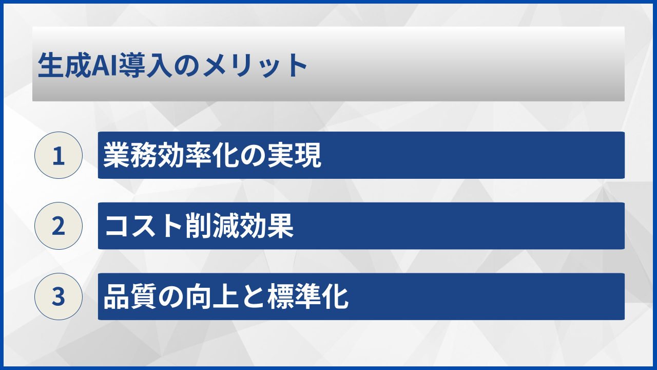 生成AI導入のメリット