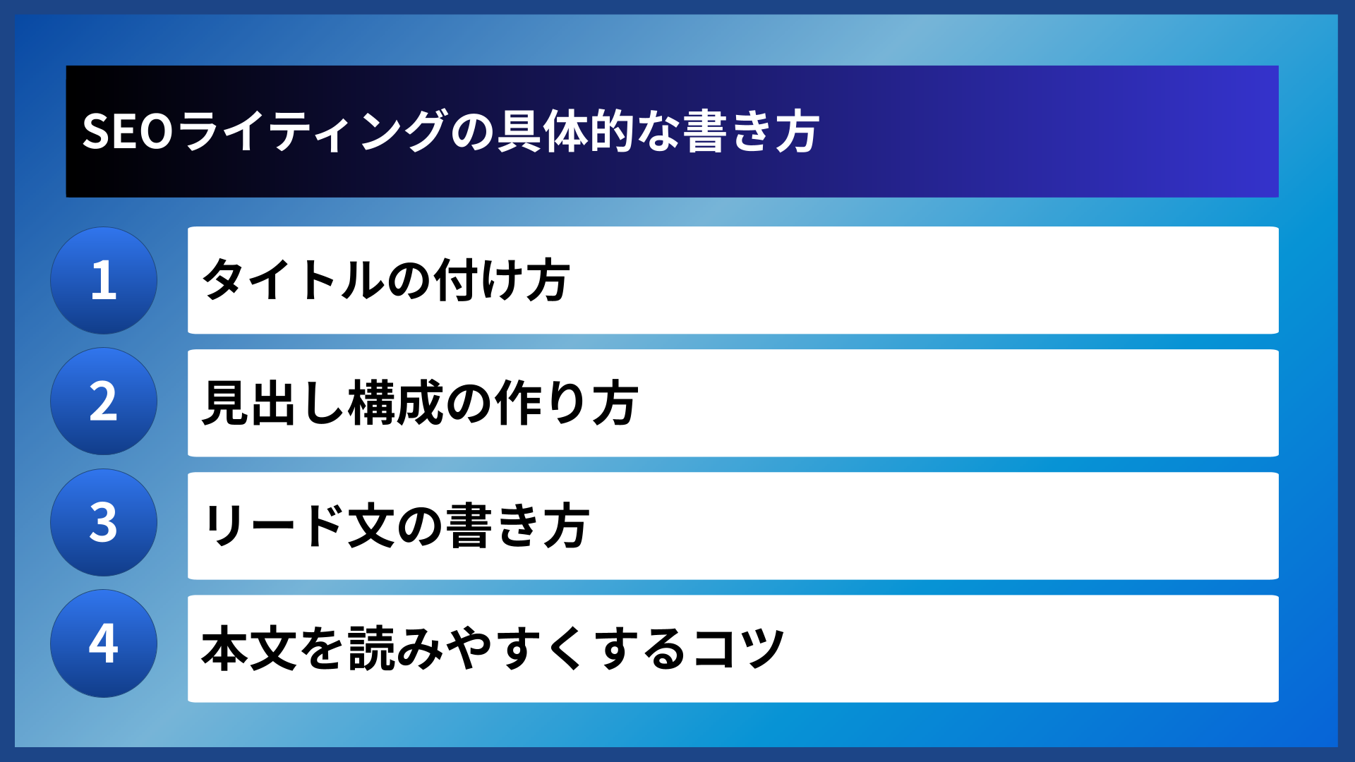 SEOライティングの具体的な書き方
