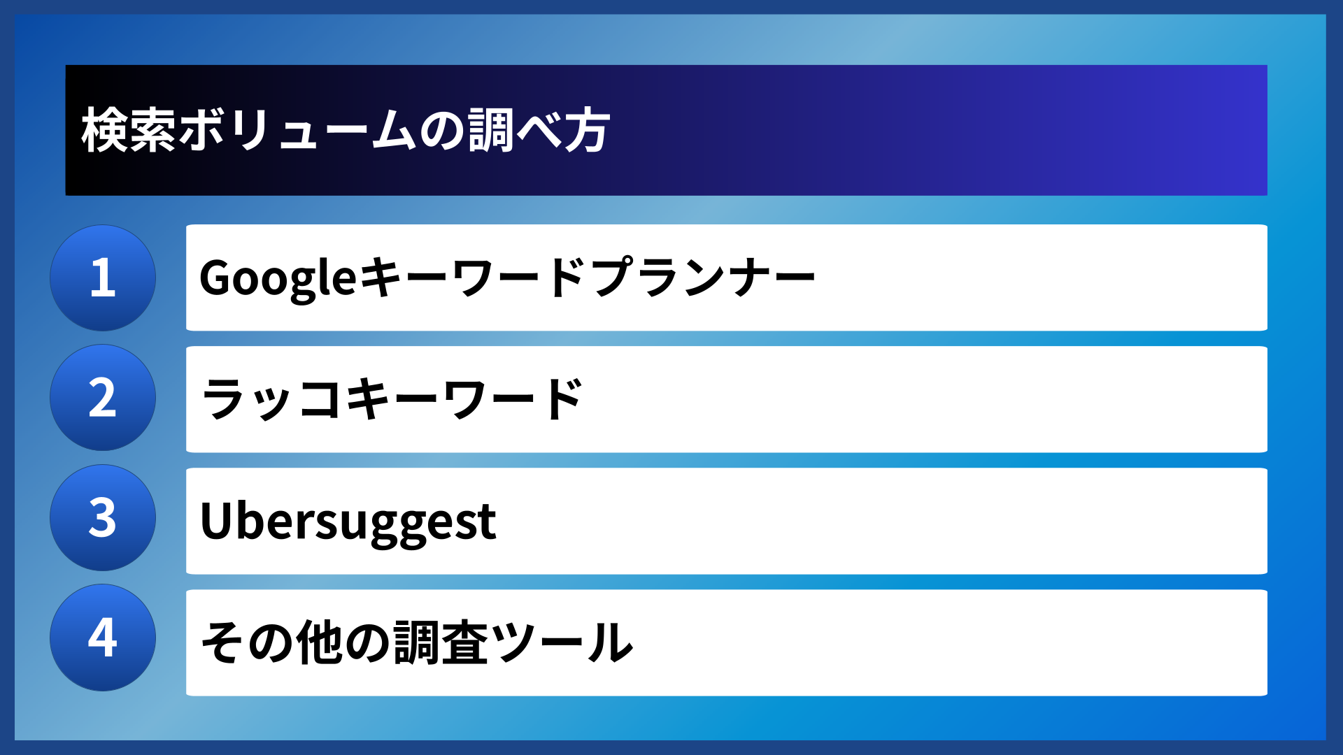 検索ボリュームの調べ方