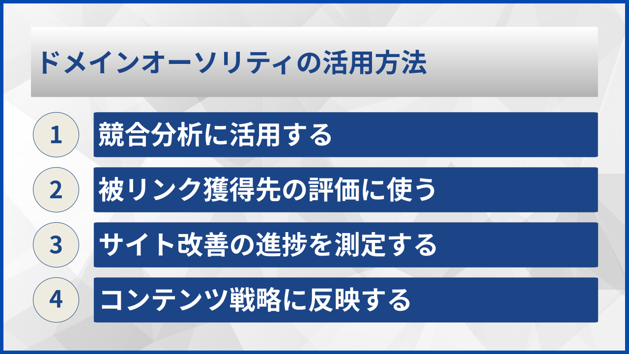 ドメインオーソリティの活用方法