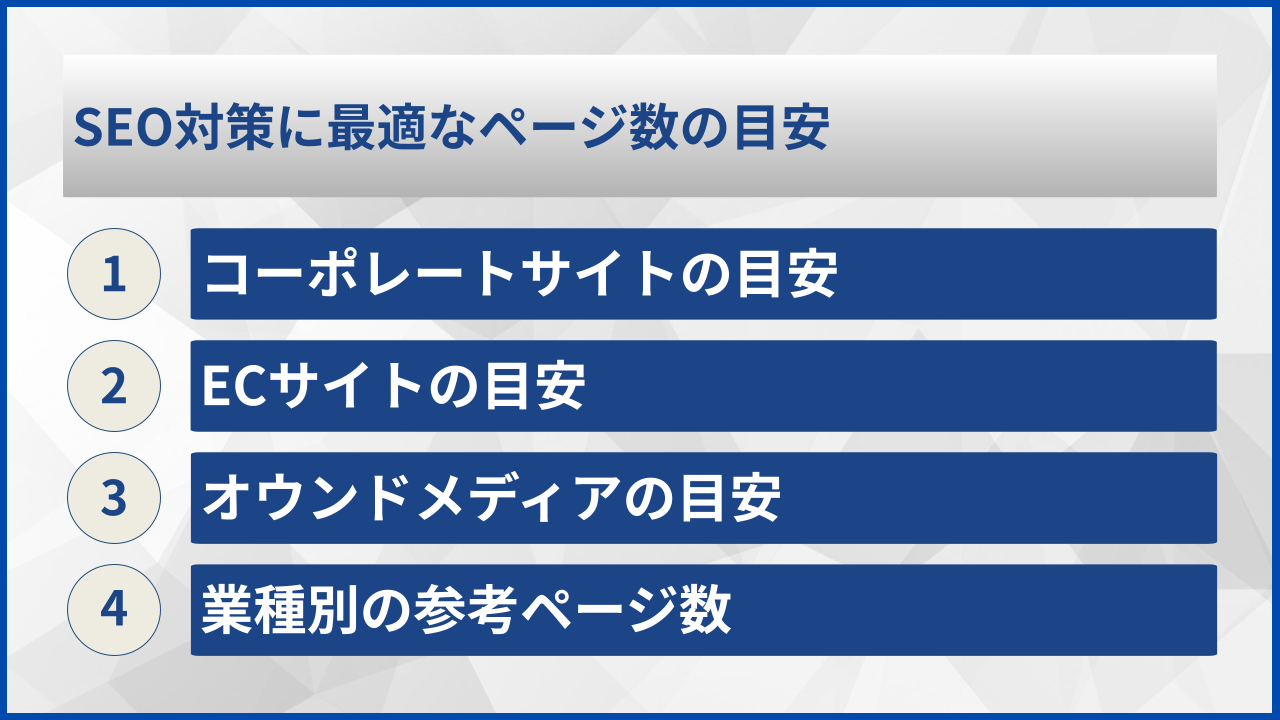 SEO対策に最適なページ数の目安