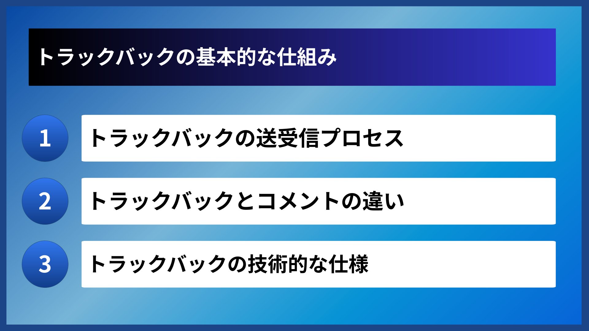 トラックバックの基本的な仕組み