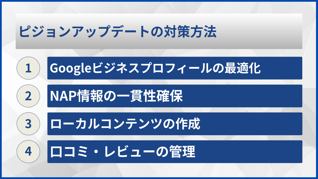 ピジョンアップデートの対策方法