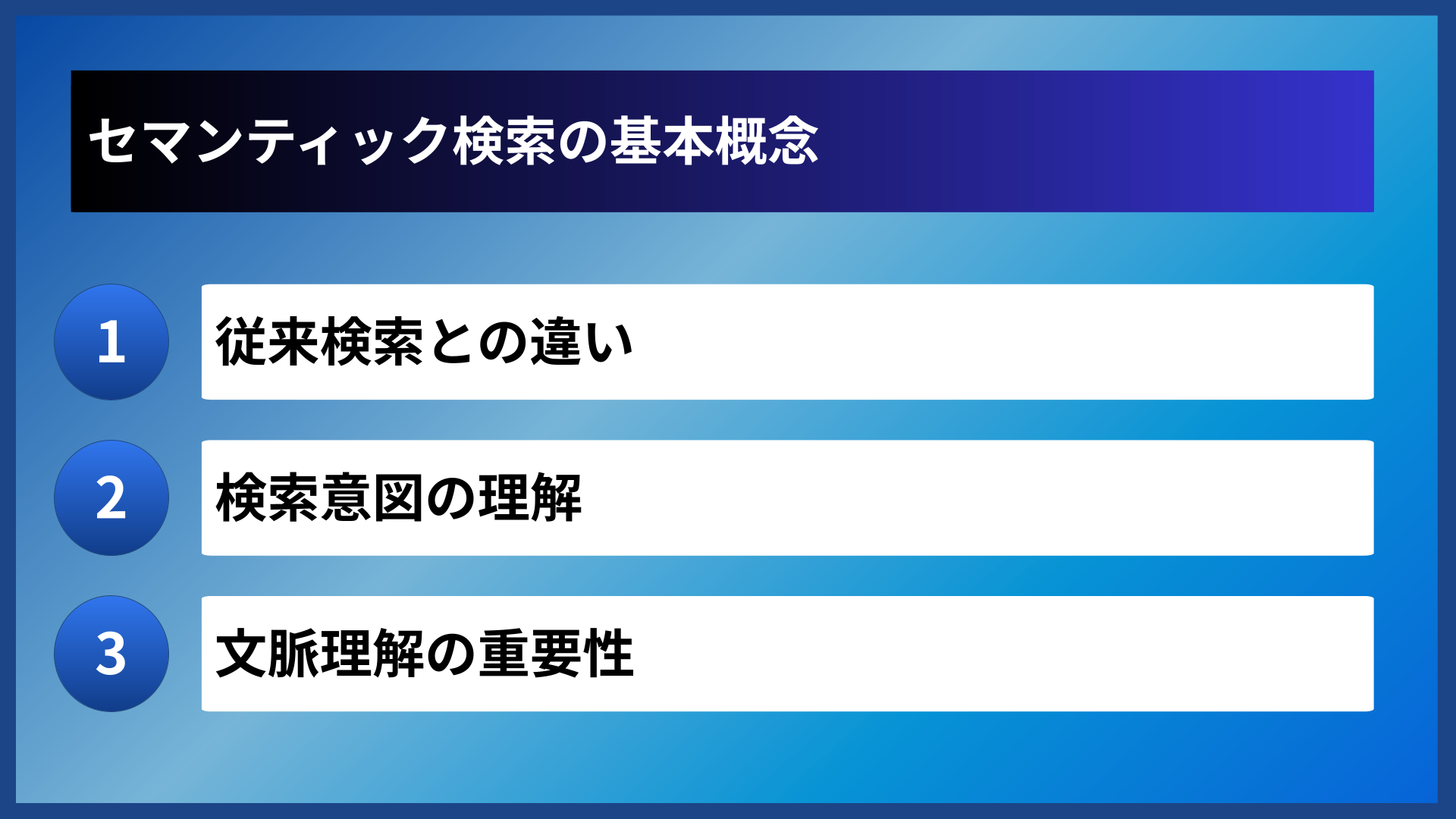 セマンティック検索の基本概念