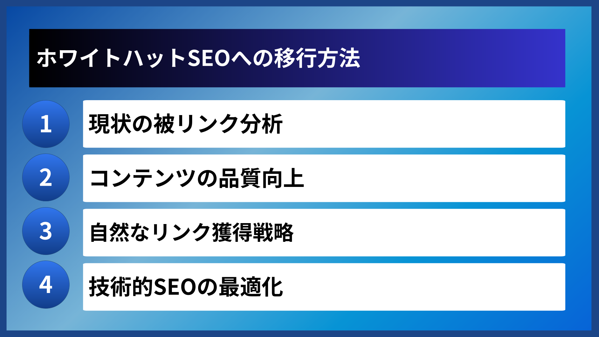 ホワイトハットSEOへの移行方法