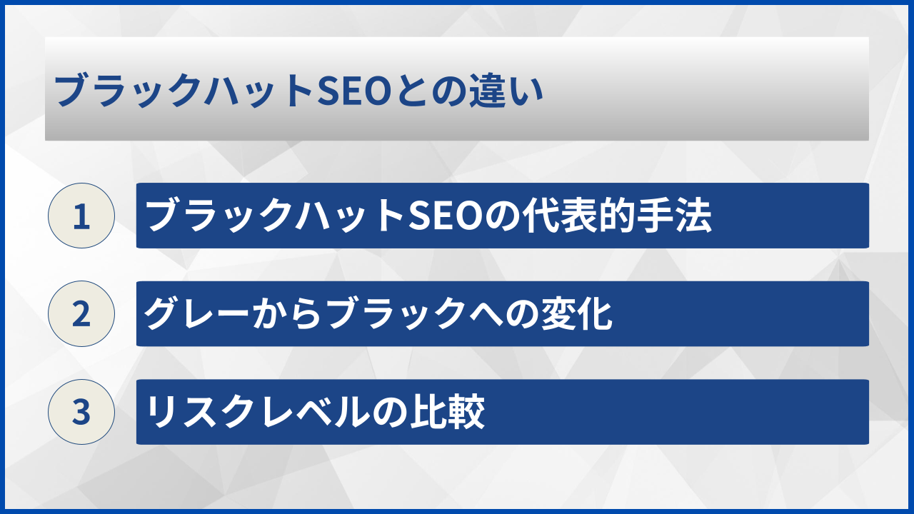 ブラックハットSEOとの違い