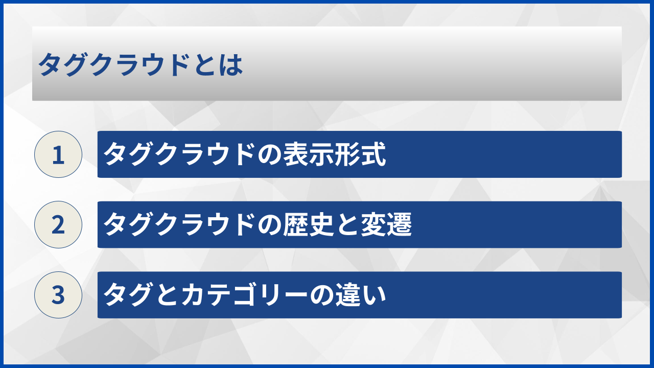 タグクラウドとは