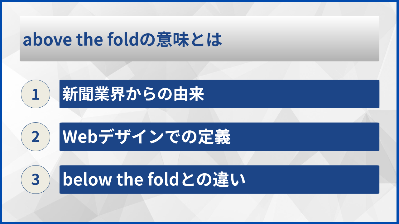 above the foldの意味とは
