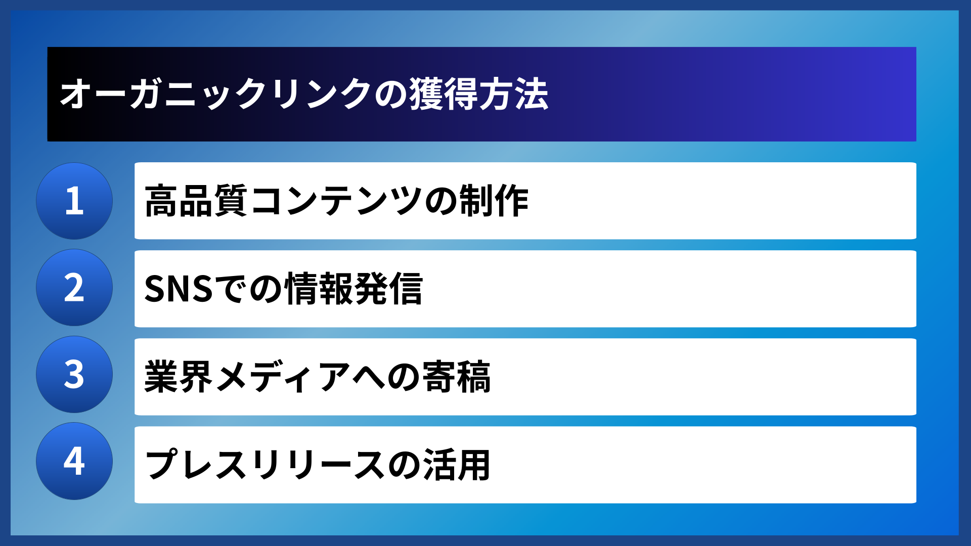 オーガニックリンクの獲得方法