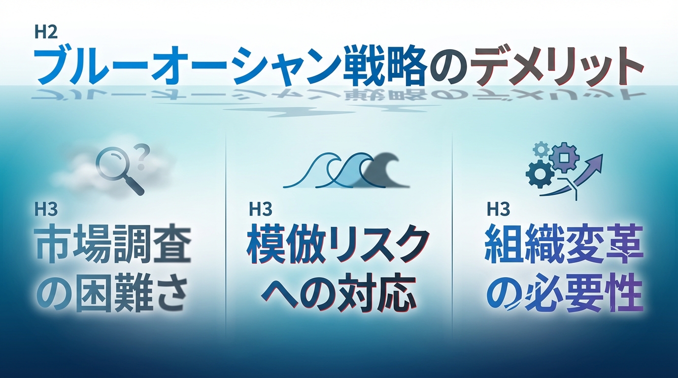 ブルーオーシャン戦略のデメリット