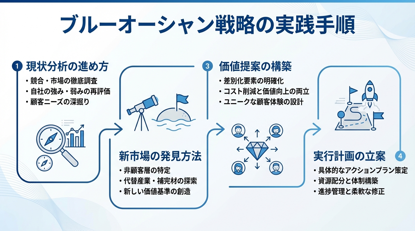ブルーオーシャン戦略の実践手順