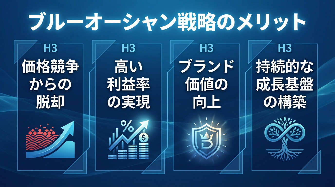 ブルーオーシャン戦略のメリット