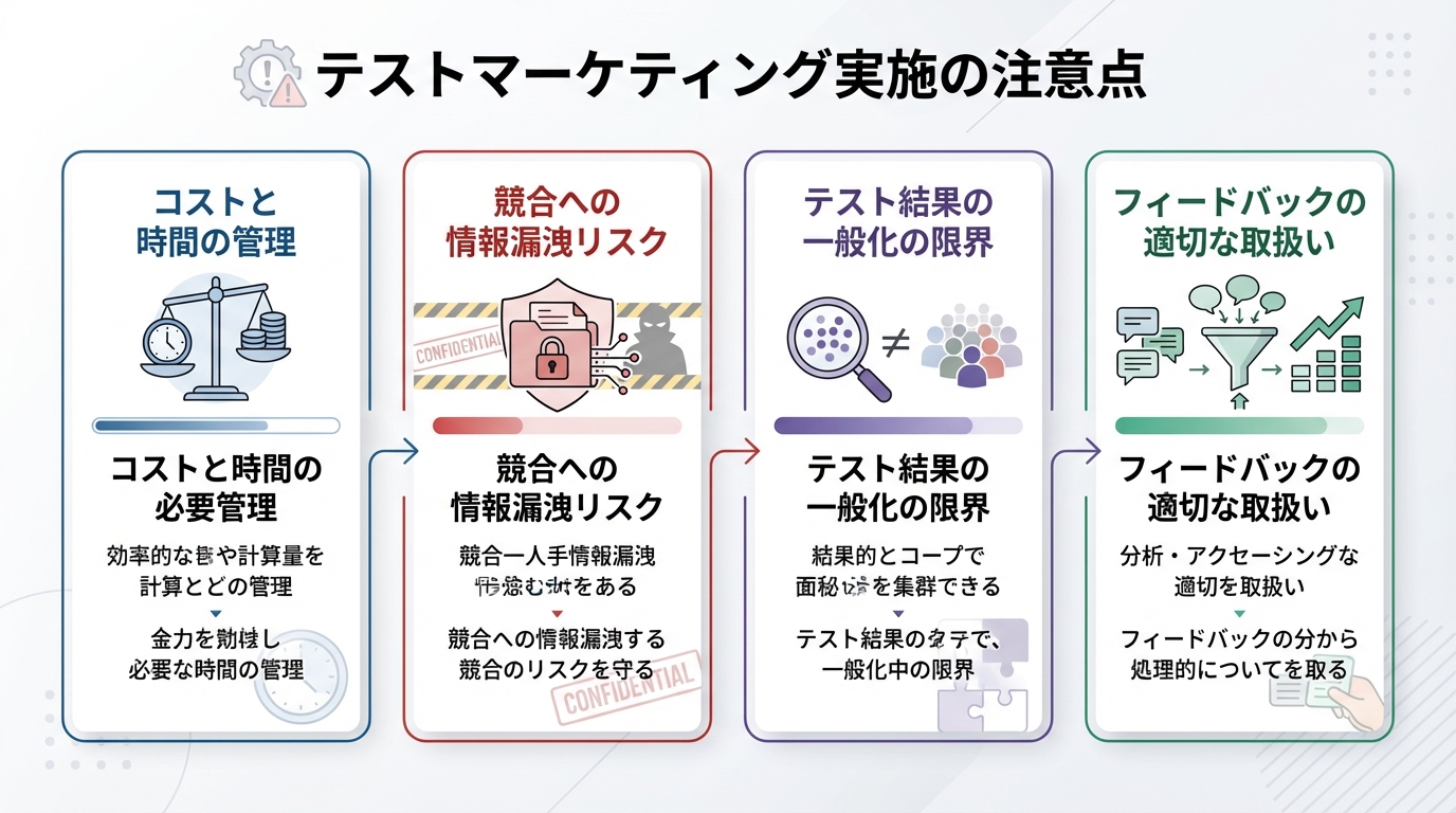 テストマーケティング実施の注意点