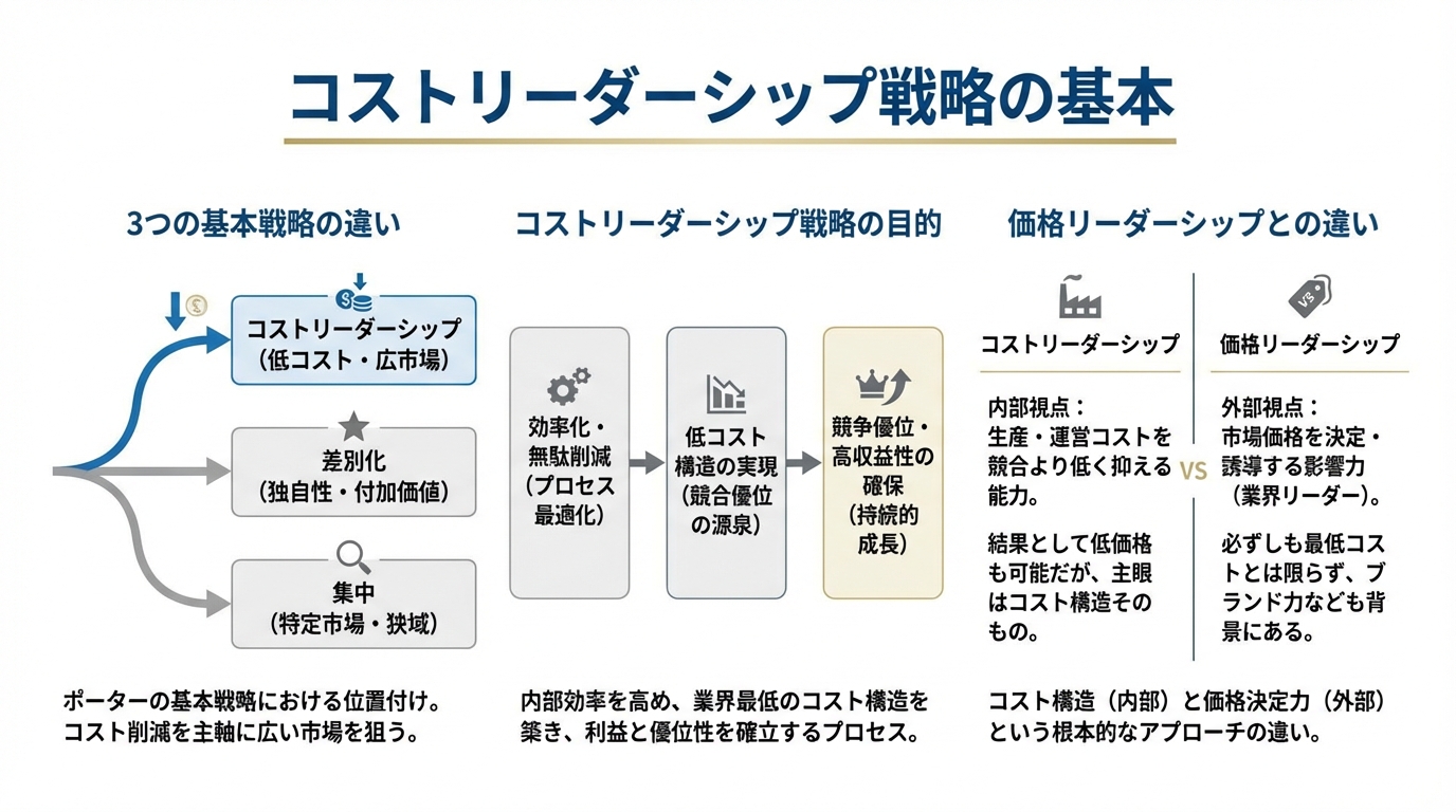 コストリーダーシップ戦略の基本