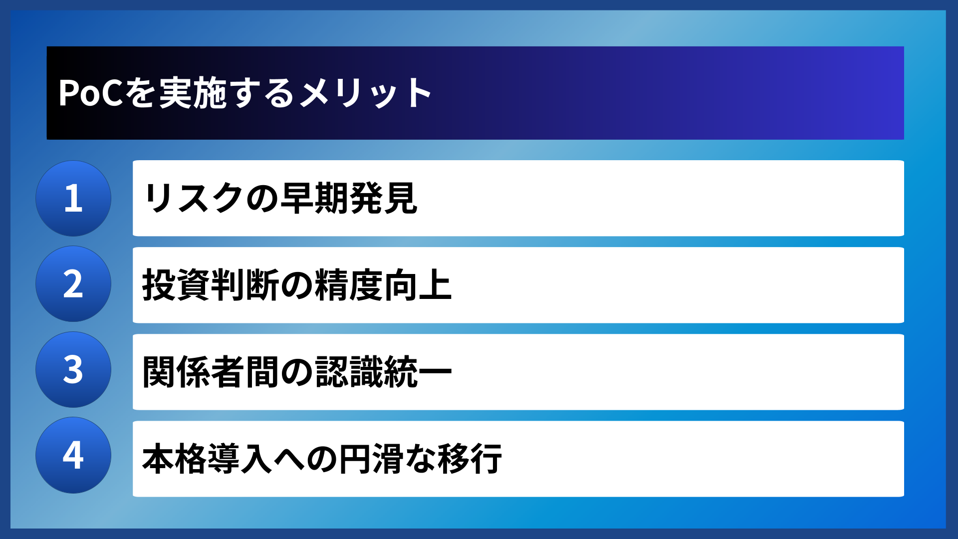 PoCを実施するメリット