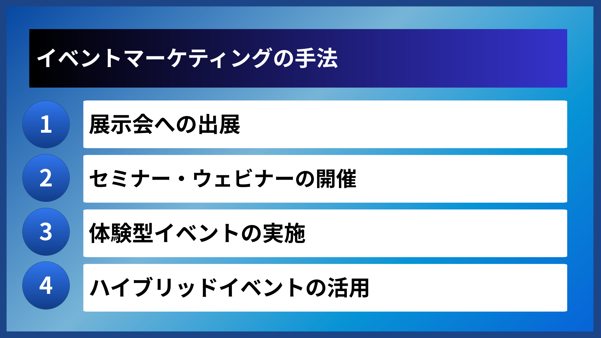 イベントマーケティングの手法