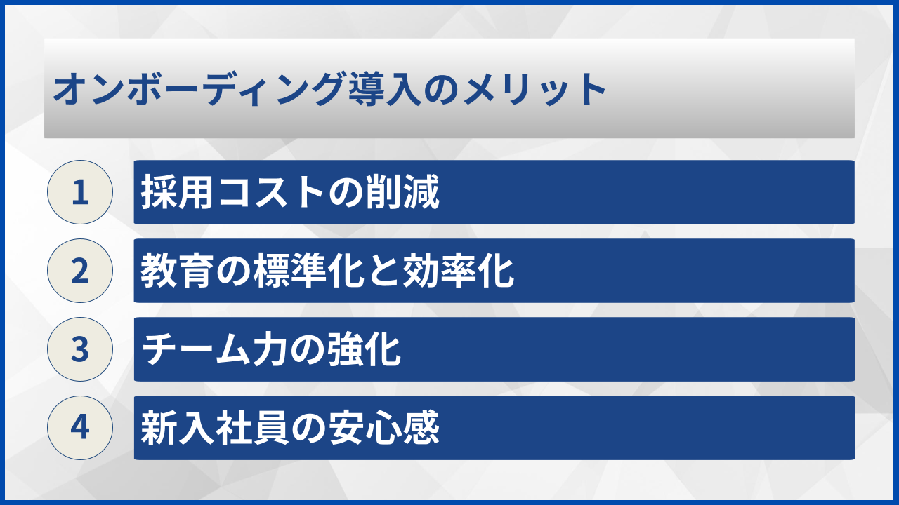 オンボーディング導入のメリット