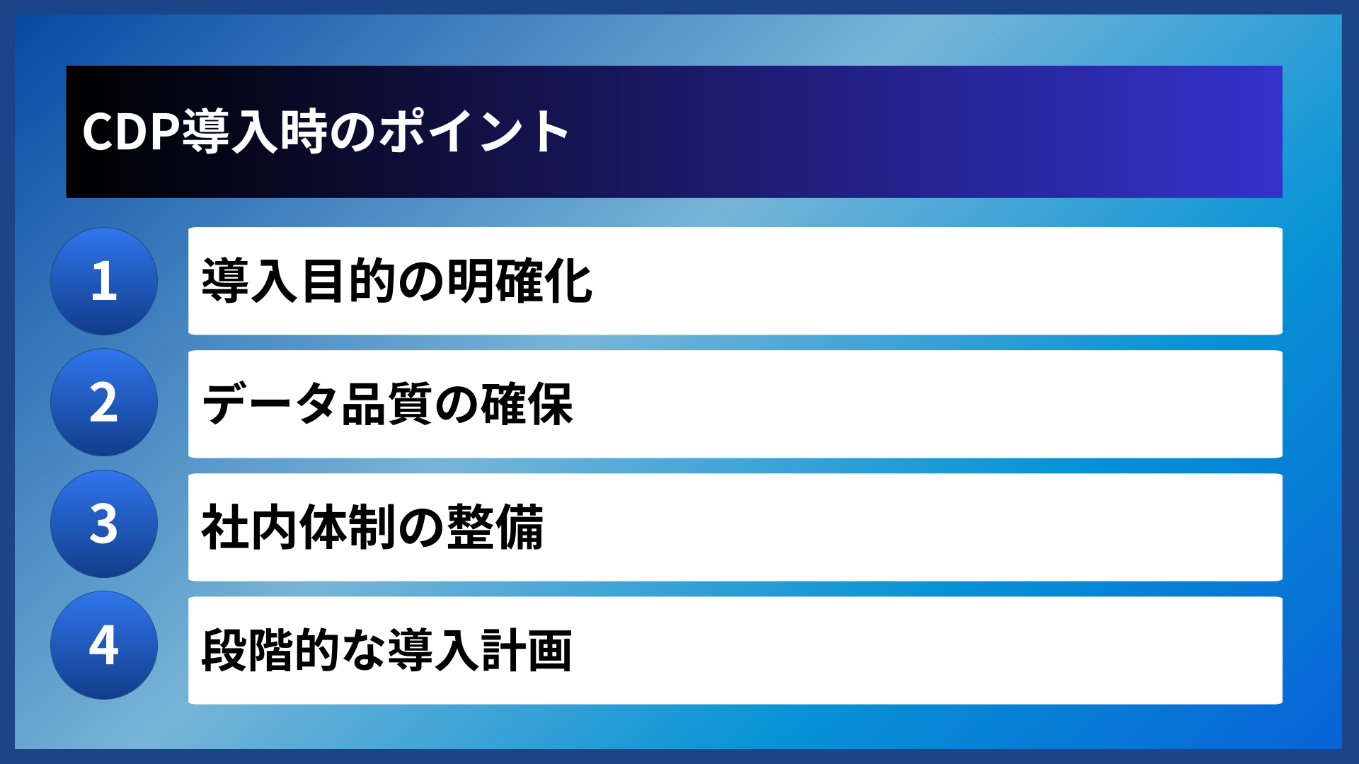 CDP導入時のポイント